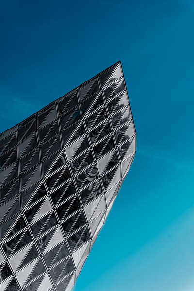 白天蓝天下的黑白建筑